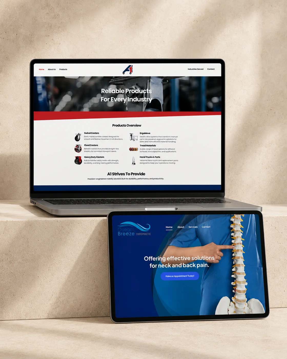 Responsive custom website design project